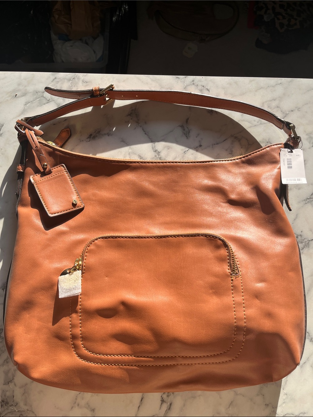 The Limited Cognac Leather Shoulder Bag
